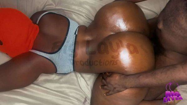 Big Booty Ebony BBW Layla Takes Huge Cock Doggystyle - Creamy Pussy & Ass Worship - xxxfiles.com on freevids.org