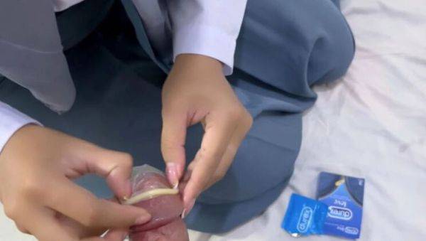 Hot Indonesian Teen Clarelia Fucks Jamsen with Condom - Tight Pussy & Fear of Pregnancy - xxxfiles.com - Indonesia on freevids.org