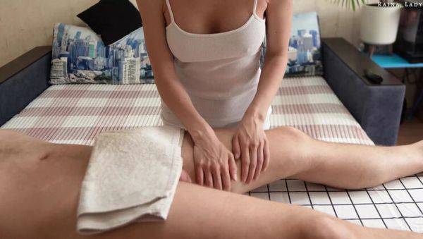 Stepmom Raina Lady Gives Happy Ending Massage with Big Tits - Amateur Handjob - veryfreeporn.com on freevids.org