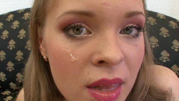 Barely Legal Blonde Teen 18 Gets Facial on Couch After Hardcore Fuck - porntry.com on freevids.org