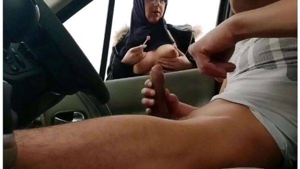 French Muslim MILF Loves Big Dick & Public Handjob - Cumshot Close Up - veryfreeporn.com - France on freevids.org