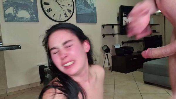 Rough Face Fuck & Cum in Mouth - Humiliated Slut Gets Spit & Slapped by Domslutfucker - porntry.com on freevids.org
