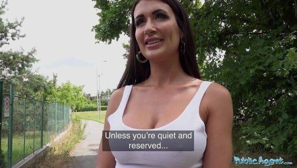 Princess Jas shows off her big Asian tits in public sex for cash - porntry.com - Britain on freevids.org