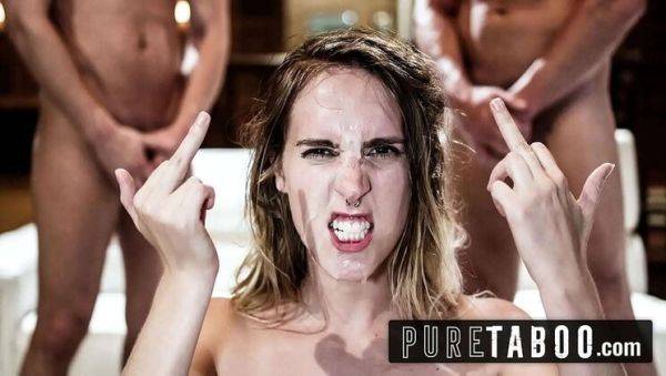 Petite Teen Cadence Lux Gets DP'd by 2 Random Guys After BF Fight - Rough Threesome & Deepthroat - porntry.com on freevids.org