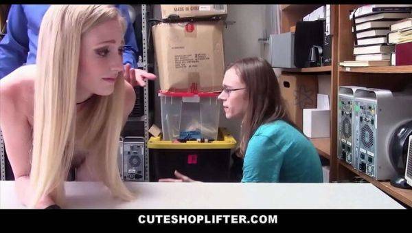 Blonde Teen Emma Starletto Caught Shoplifting - Guard Fucks Her Hard in Front of Boyfriend - porntry.com on freevids.org