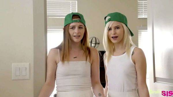 Blonde Teen Kiara Cole & Redhead Danni Rivers Share a Hard Cock - porntry.com on freevids.org