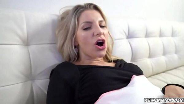 Ashley Fires seduces stepson with her big tits and spread legs on couch - xxxfiles.com on freevids.org