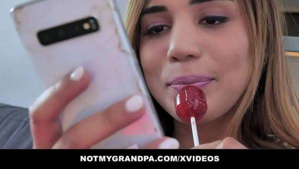 Alita Lee Gets a Rough Lesson - Teen with Nice Tits Fucked Hard - porntry.com on freevids.org