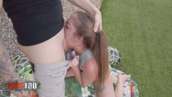 Nasty teen deepthroat face fuck and facial cumshot with Kevin White and Venom Evil - xxxfiles.com on freevids.org