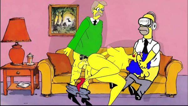 Neighbor Fucks Horny Housewife While Hubby Watches Porn on Couch - porntry.com on freevids.org