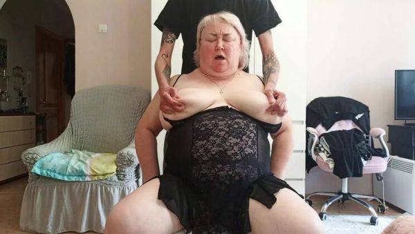 Big Tit Stepmom Gets Filled With Cum - Deep Throat Blowjob & Tits Covered - xxxfiles.com - Russia on freevids.org