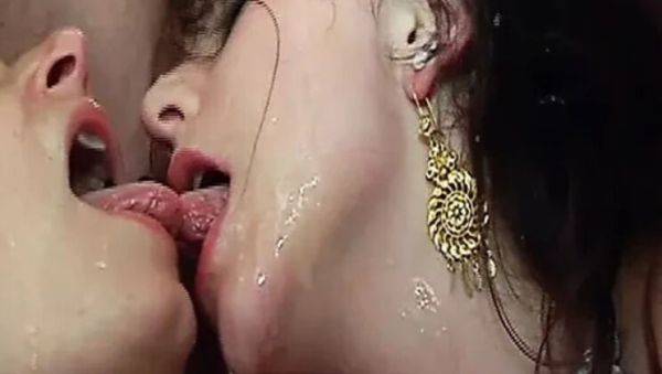 French Amateur Threesome DP Orgy with Nathalie Vanadis and Rick Angel - Hot Brunette Takes Massive Facial Cumshots - xxxfiles.com - France on freevids.org