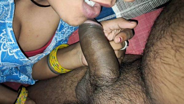 Indian Wife Gives Amazing Blowjob - Deep Throat Sucking & Cum in Mouth - veryfreeporn.com - India on freevids.org