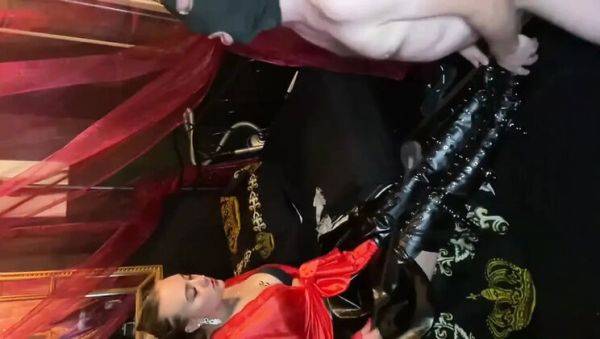 Blonde Dominatrix in Latex Fucks and Humiliates Small Cock German - xxxfiles.com - Germany on freevids.org