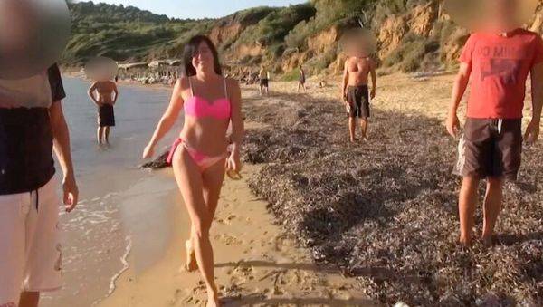 Alexandra Wett's Hottest Beach Gangbang - Anal Creampie & Facial Cumshot in Public Outdoor Orgy - porntry.com on freevids.org