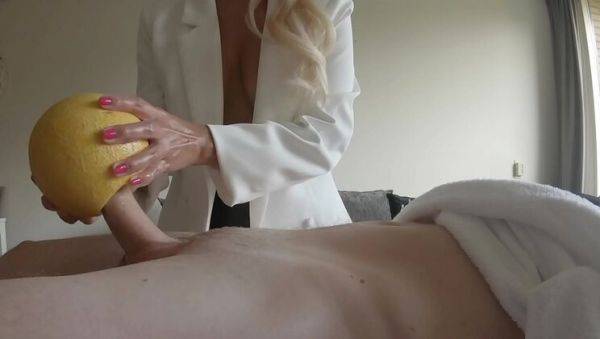 Hot Girl Melon Handjob Milking Big Cock at Dick Spa - porntry.com on freevids.org