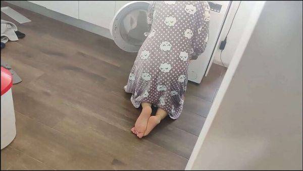 Asian MILF Squirting Miss gets doggy style fucked in washing machine by Hard Rock's big cock, cumshot on ass - porntry.com on freevids.org