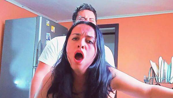 Horny BBW Stepmom Kelly Fucks Step Son in Kitchen - porntry.com - Usa on freevids.org