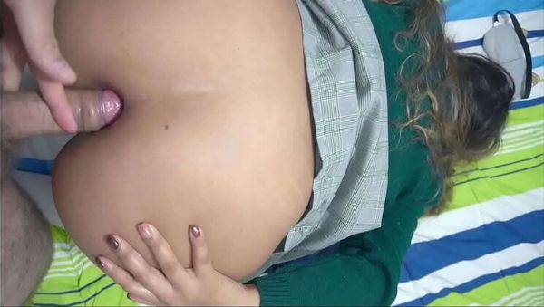 Petite Mexican student Anny Kitty begs for anal creampie in her tight ass - porntry.com - Mexico on freevids.org