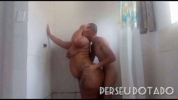 Suzy Hurricane and Perseu Dotado Hot Shower Sex - Big Tits Ebony Brazilian Babe Makes Him Jack Off - veryfreeporn.com - Brazil - India on freevids.org