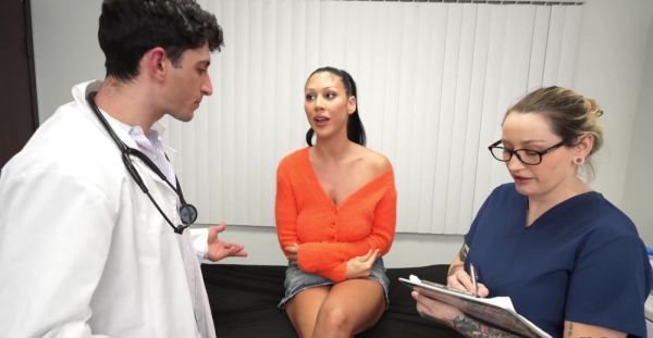 Hot brunette Queenie Sateen gets fucked by a doctor in hd - alphaporno.com on freevids.org
