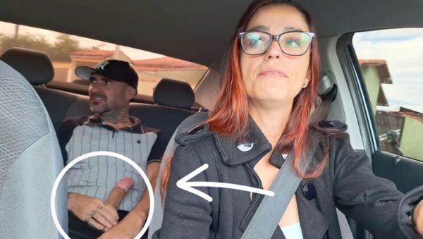 Skinny Redhead Brazilian Taxi Driver Catches Client Jerking Off in Backseat - Amateur Car Masturbation & Public Nude - veryfreeporn.com - Brazil - Portugal on freevids.org