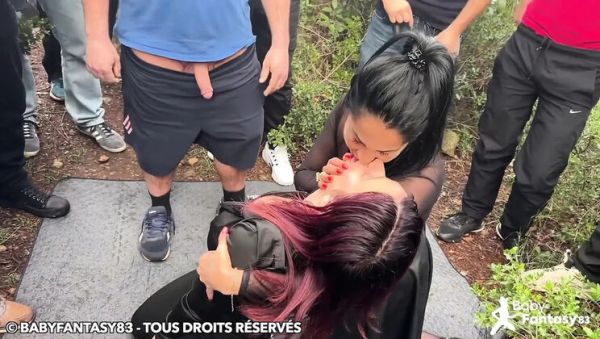 Babyfantasy83 & Mexicanna Forest Gangbang - Amateur MILF Blowjob & Cumshot Orgy - porntry.com - France on freevids.org