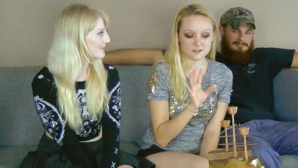 Blonde Teen Threesome Game: Krystal Orchid & Anneliese Snow Strip & Load Boat After Lost Bet - porntry.com - Britain on freevids.org