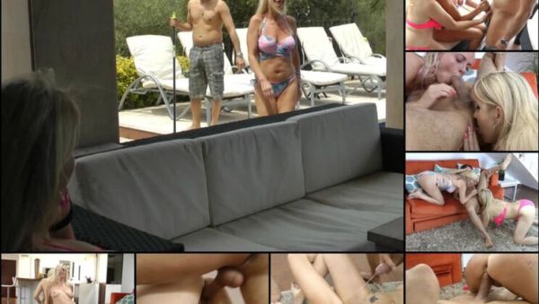 Poolboy fucks bored MILF and blonde in German threesome - amateur hardcore blowjob & facial cumshot - veryfreeporn.com - Germany on freevids.org
