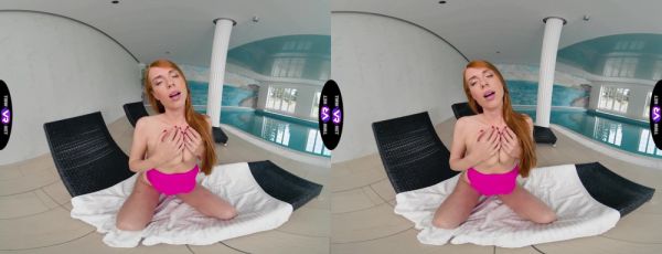 Redhead beauty Holly Molly enjoys solo play by the pool in hd - alphaporno.com on freevids.org