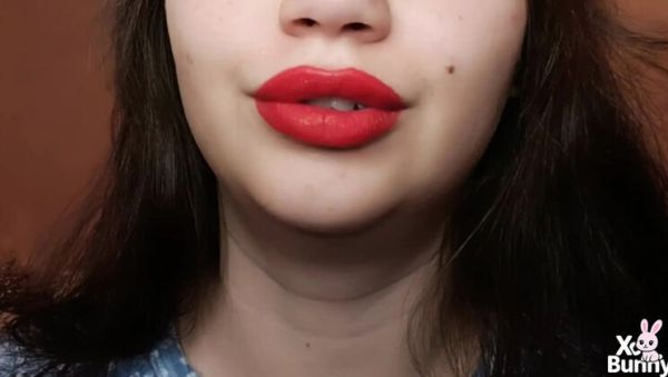 XO Bunny Big Red Lips Smoking Close Up POV - porntry.com - Romania on freevids.org