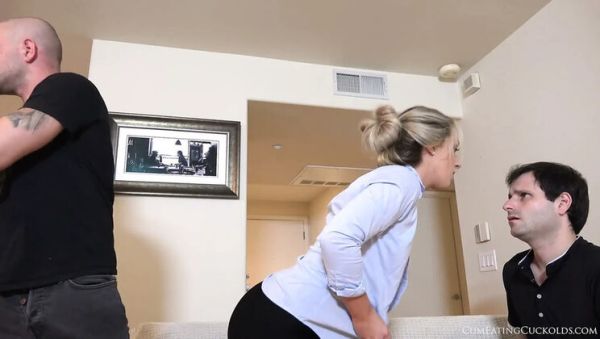 Cuckold Watches Wife Fuck a Real Man - Kate Kennedy Blowjob Footjob Cum Eating - veryfreeporn.com - Britain on freevids.org