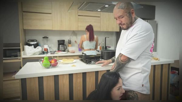 MILF Wants Cock, Fucked in Kitchen in Front of Stepdaughter - xxxfiles.com - Spain - Colombia on freevids.org