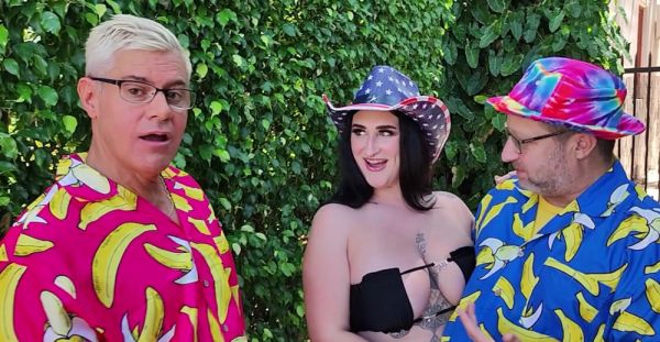 Avalon Mira's big tits bounce in Dan & Dean Van Damme's amateur porn - alphaporno.com on freevids.org