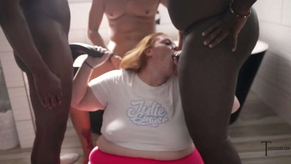 SSBBW Julie Ginger Rough Face Fuck BBC Blowbang Gangbang - xxxfiles.com on freevids.org