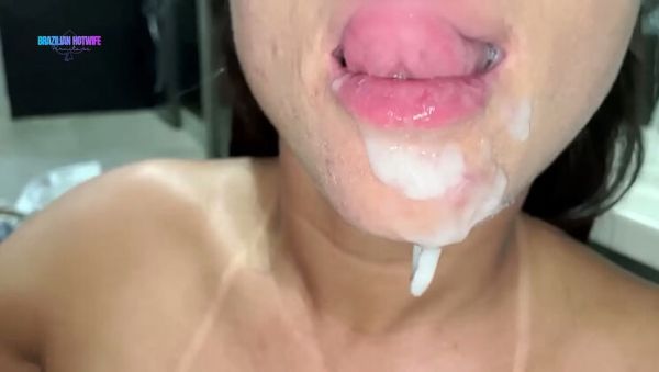 Brazilian Hotwife Makes Cuckold Taste Cum From Big Booty Anal DP 2025 - porntry.com - Brazil on freevids.org