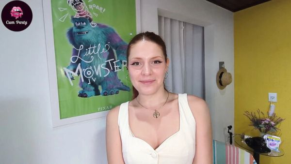Mira Love Takes 4 Cumshots on Face & Mouth - Blowjob Facial Teen POV - veryfreeporn.com - Italy on freevids.org