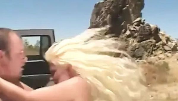 Blonde Chick Takes Double Penetration in Ass & Pussy - FMMM Foursome Sex Outside - porntry.com - Britain on freevids.org