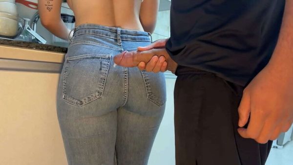 Levi Solen & Secret Latina FREE USE - Cumshot on Maid's Tight Jeans & Big Ass in Kitchen - xxxfiles.com on freevids.org