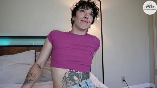 Best Friend's Tattooed Girlfriend Salem Nox Gives Hot POV Blowjob and Swallows Cum - porntry.com - Britain on freevids.org