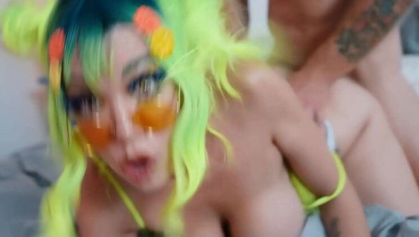 Little Puck Cosplay Deep Throat & Huge Tits Fuck - Doggystyle & Cowgirl with Big Cock - xxxfiles.com on freevids.org