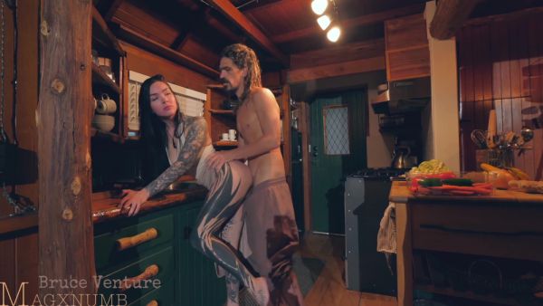 He Distracted Me From Cooking And Fills My Pussy With Mag Numb And Bruce Venture - hclips.com on freevids.org