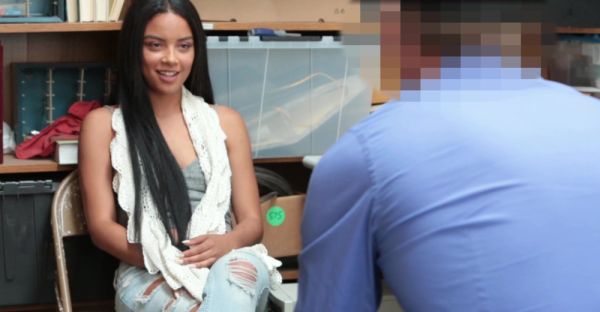 Amateur babes in a steamy interracial threesome, caught by the cop - alphaporno.com on freevids.org