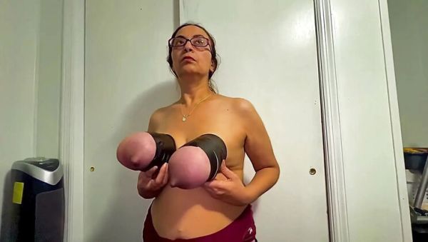 Big Purple Tits Lactating & Tied Up - Amateur MILF VeeVee Vixen Handcuffed - xxxfiles.com on freevids.org