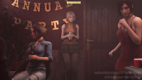 3D Hentai Lesbian Sex: Ashley and Sheva Big Tits Encounter - Resident Evil Animation - porntry.com - Britain - Thailand on freevids.org