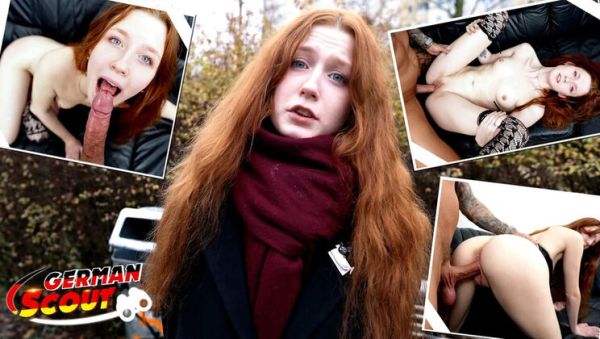 German Scout First Casting: Skinny Redhead Teen Alice Seduced in Public Pick Up - Small Tits, Blowjob & Rough Sex - porntry.com - Germany on freevids.org