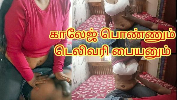 Indian Delivery Boy Fucks Lonely College Girl Doggystyle - Big Natural Tits & Loud Tamil Moaning - veryfreeporn.com - India on freevids.org
