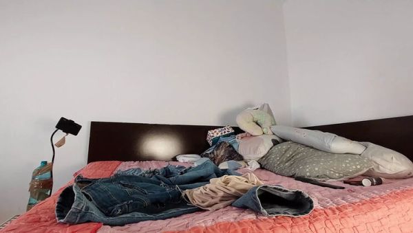 Hairy Brunette Wife Massages Her Juicy Pussy - Big Tits & Big Ass Amateur MILF - xxxfiles.com on freevids.org