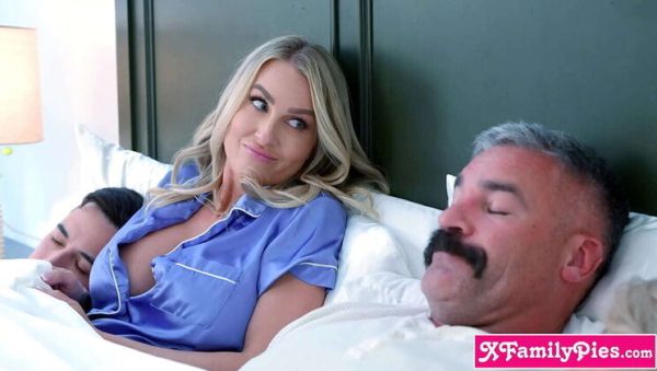 Family Foursome Sex - Blonde Teen & MILF StepMom Group Fuck After Movie Night - porntry.com on freevids.org