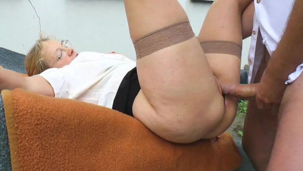 Mature Blonde MILF Facesitting & Outdoor Blowjob Fun with Big Tits - porntry.com - Germany on freevids.org